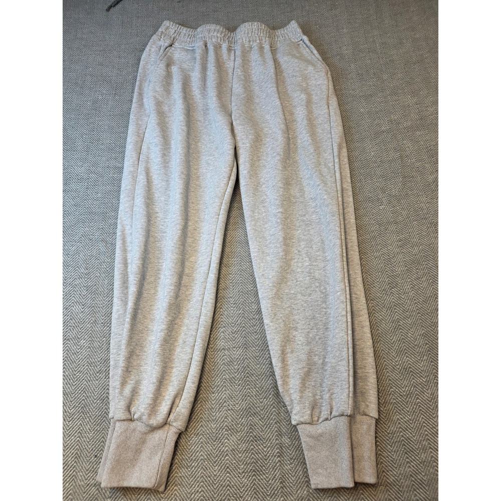 Yovela Joggers Pants Women's Large Heather Gray High Waisted Tapered Leg Outdoor